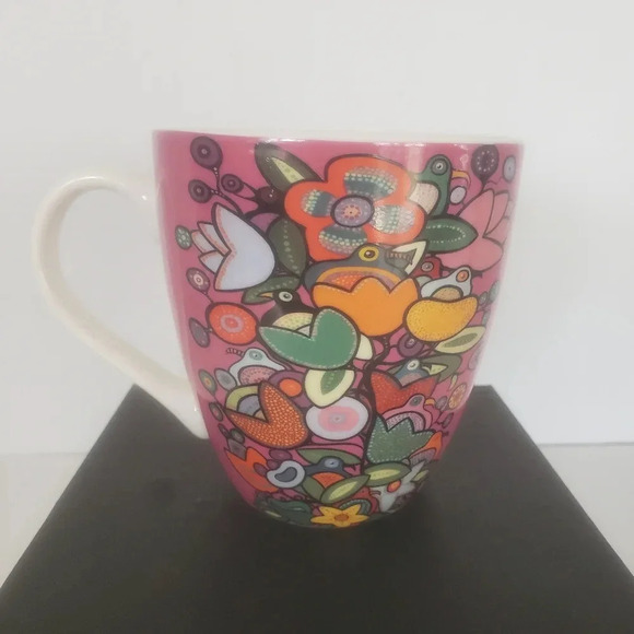 Donna the Strange,Indigenous Collection Tree of Life Large Pink Coffee Mug. - Picture 2 of 7